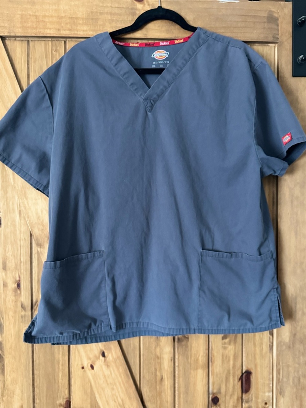 Dickies Slate Gray V-Neck Scrub Top